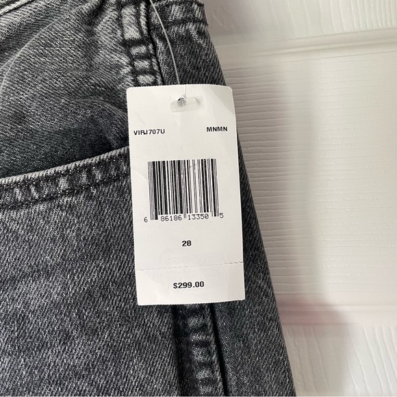 SLVRLAKE Virginia Slim Straight Distressed Grey Black Many Moons Denim Jeans 28 - Picture 7 of 11